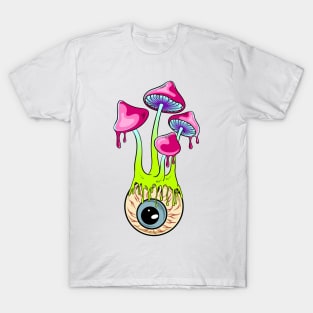 melting mushroom graphic sublimation T-Shirt